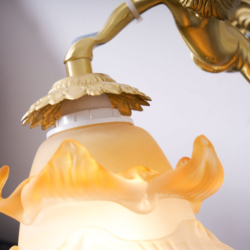 Aged Applique Murale en Verre Ange Volant