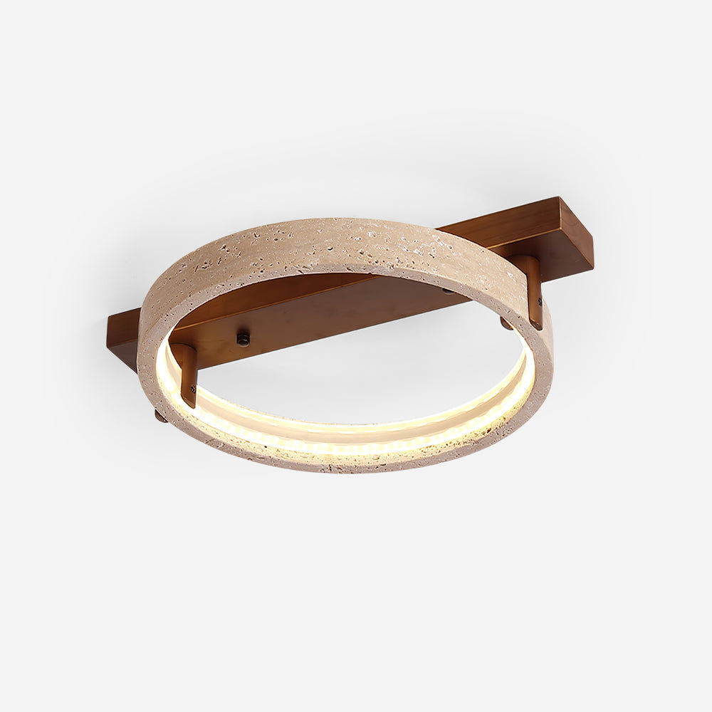 Luminaire en travertin Ritta Lampe Plafonnier Travertin Naturel