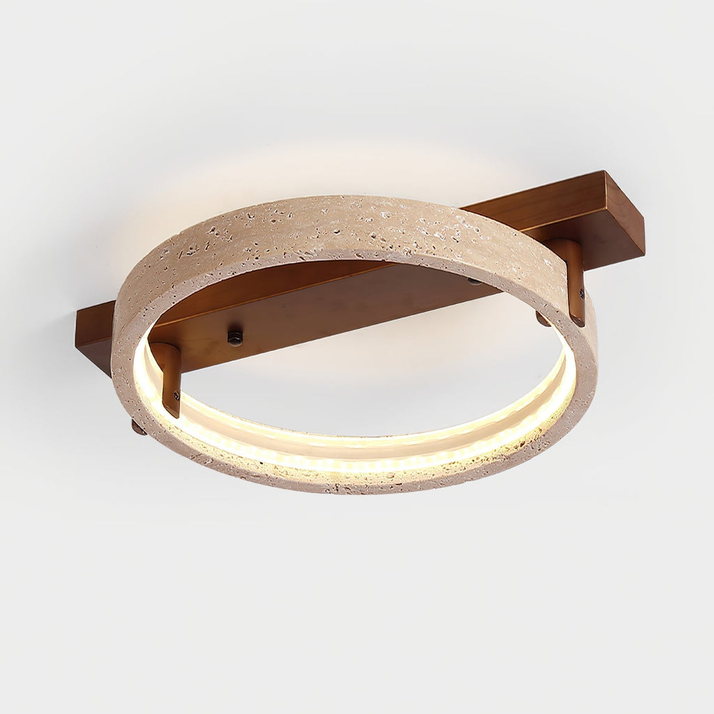 Luminaire en travertin Ritta Lampe Plafonnier Travertin Naturel