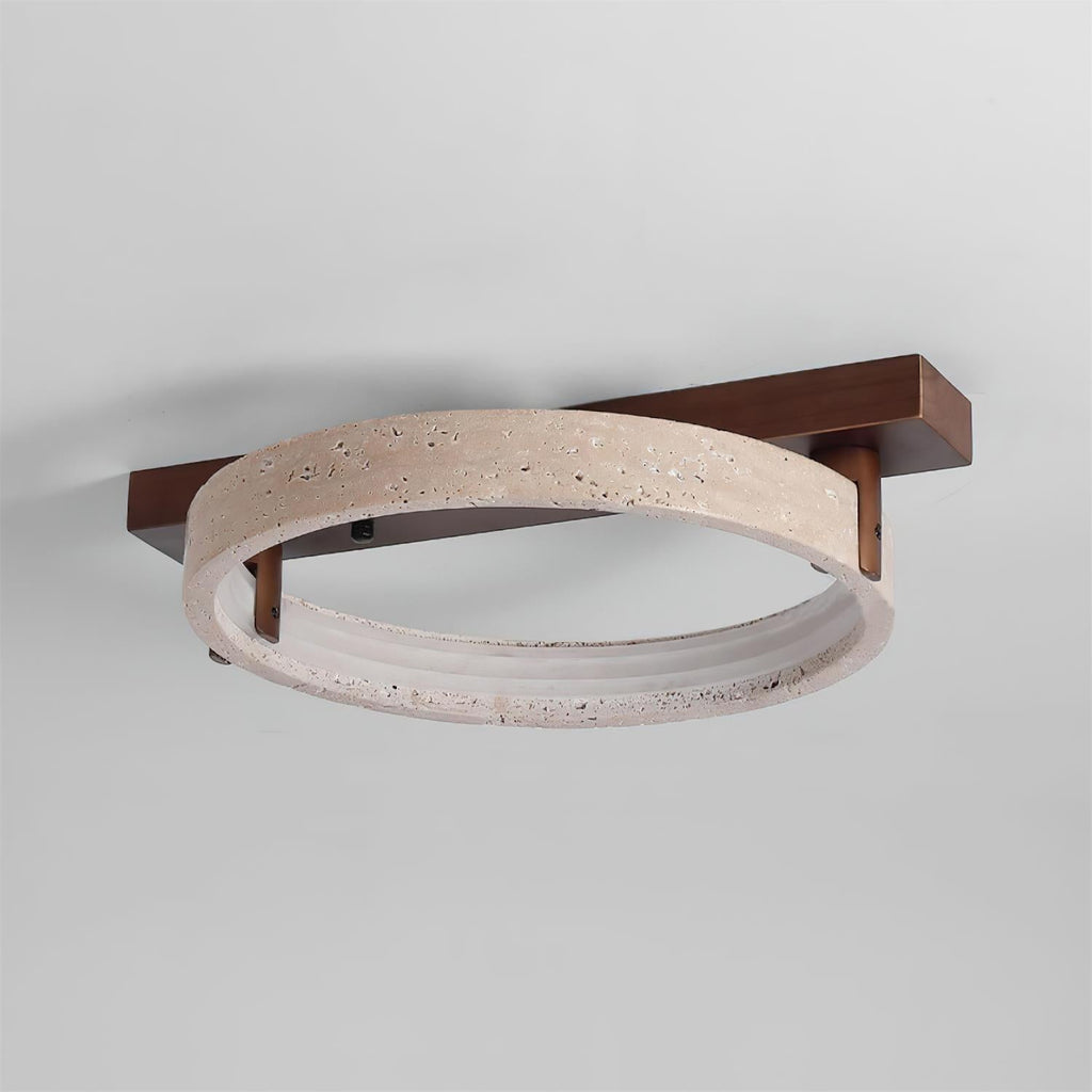 Luminaire en travertin Ritta Lampe Plafonnier Travertin Naturel