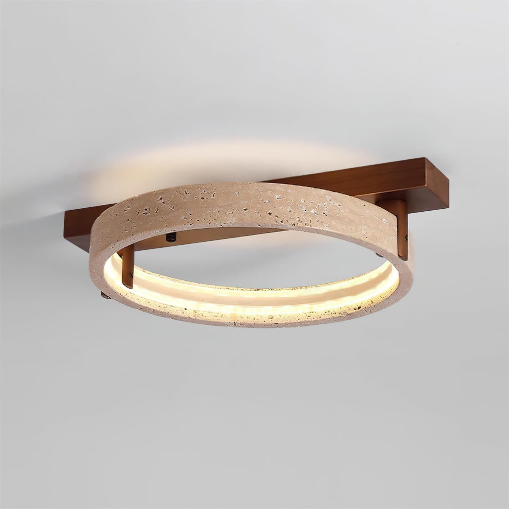 Luminaire en travertin Ritta Lampe Plafonnier Travertin Naturel