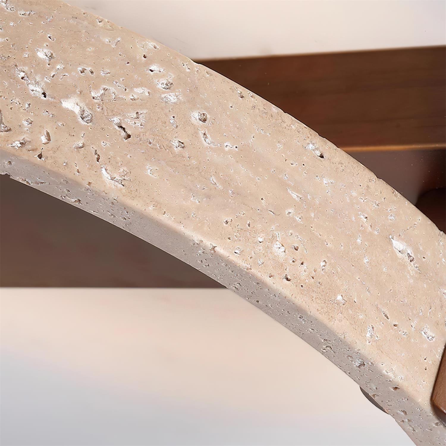 Luminaire en travertin Ritta Lampe Plafonnier Travertin Naturel
