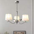 Luminaire Rockville Lustre Chrome Blanc Élégant