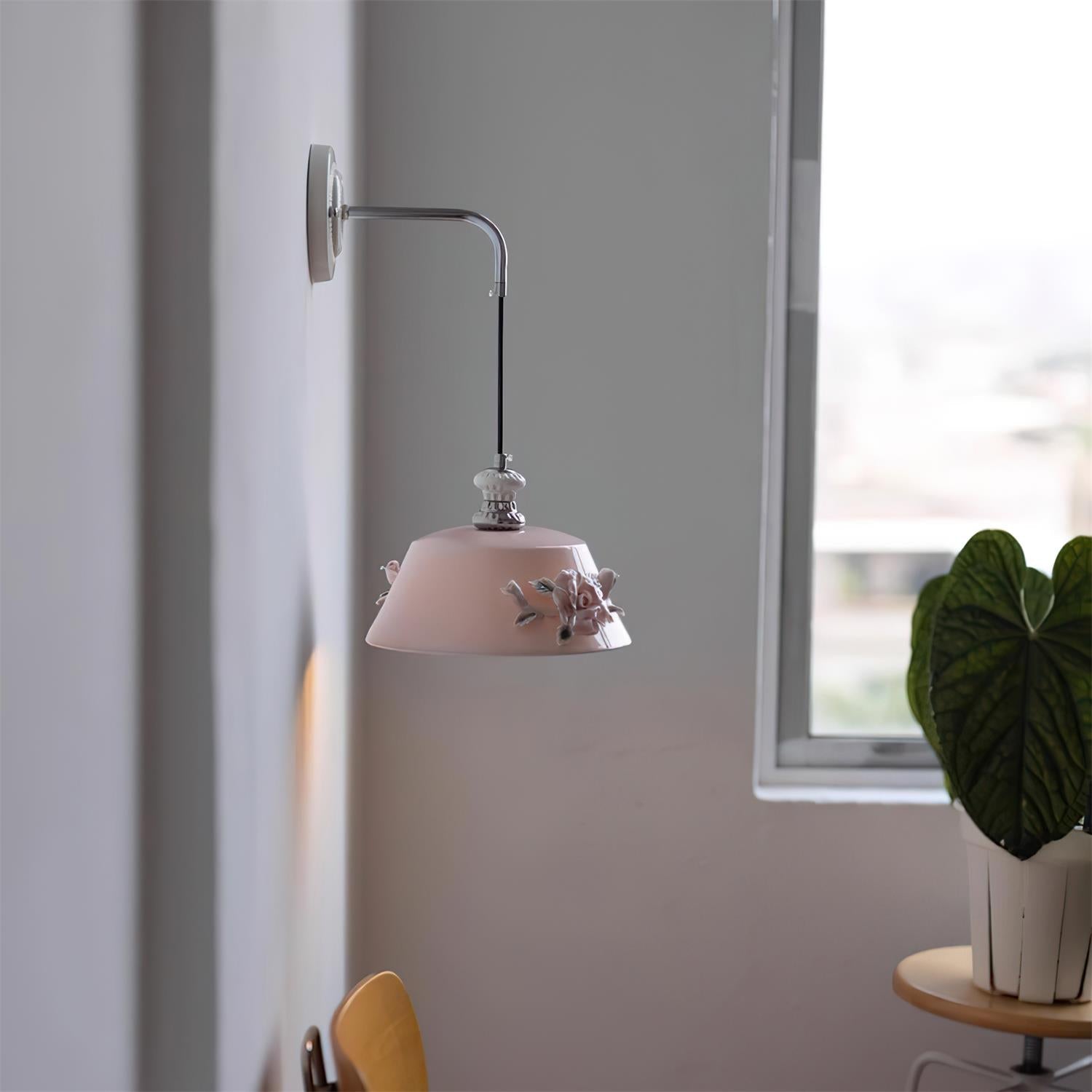 Roselune Applique Murale Porcelaine Florale Romance