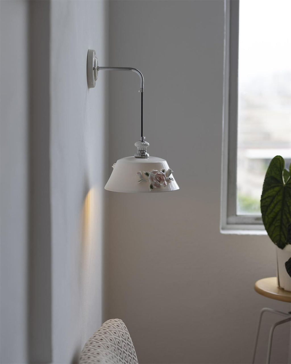 Roselune Applique Murale Porcelaine Florale Romance