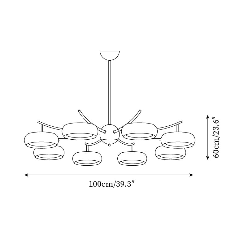 Luminaire en verre Rotan Lustre Orbes en Verre Crème Sérénité