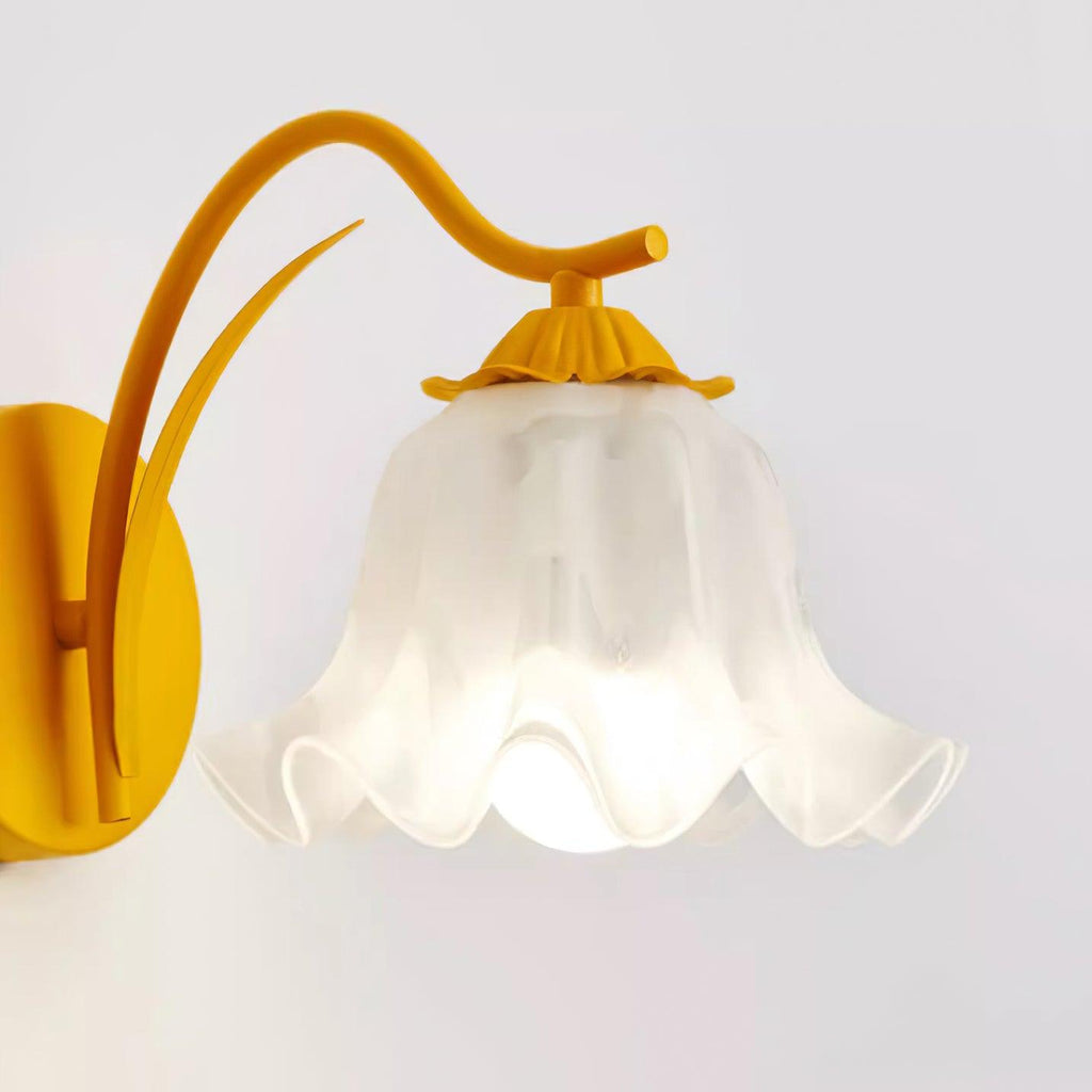 Applique Murale Botanique Fantaisie Tige Verte Acrylique Florale Organique Art