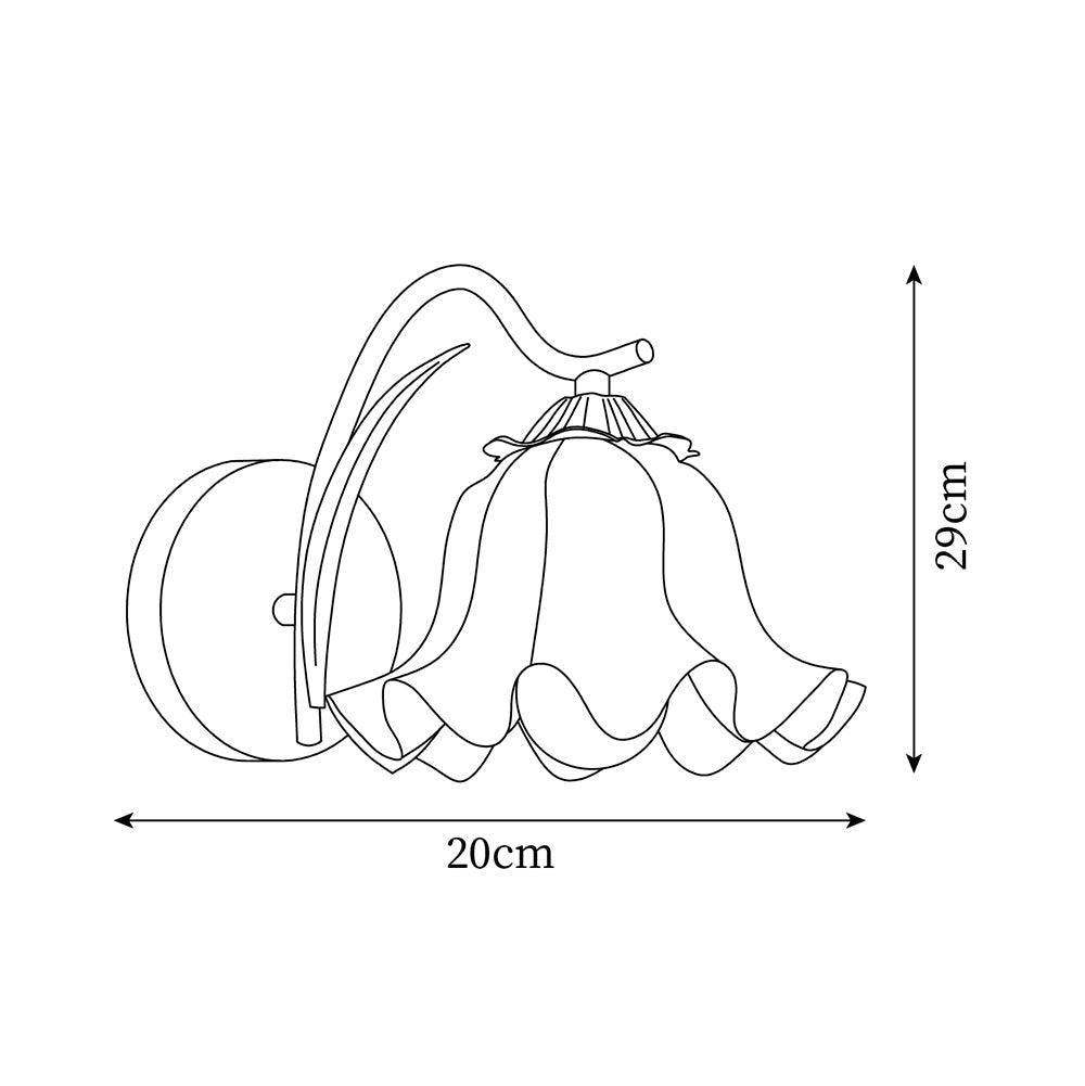 Applique Murale Botanique Fantaisie Tige Verte Acrylique Florale Organique Art