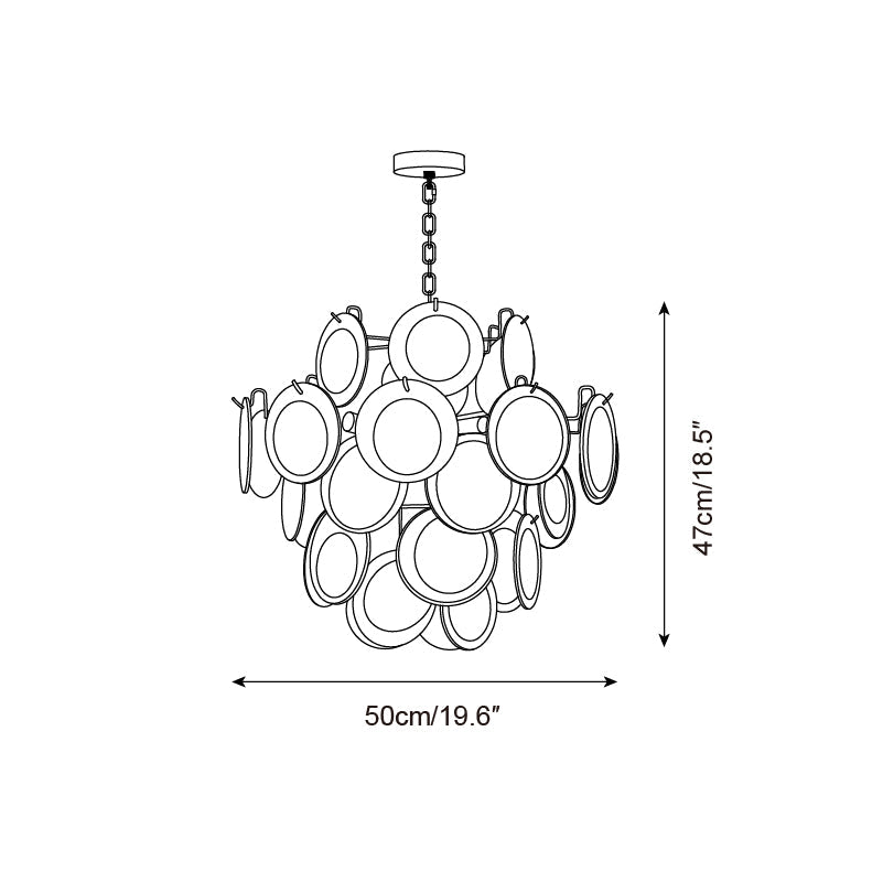 Luminaire en verre Rovigo Luxury Glass Sphere Lustre