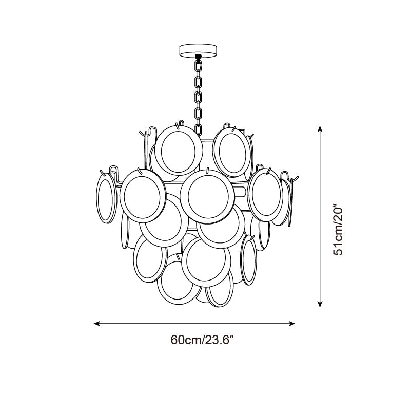 Luminaire en verre Rovigo Luxury Glass Sphere Lustre