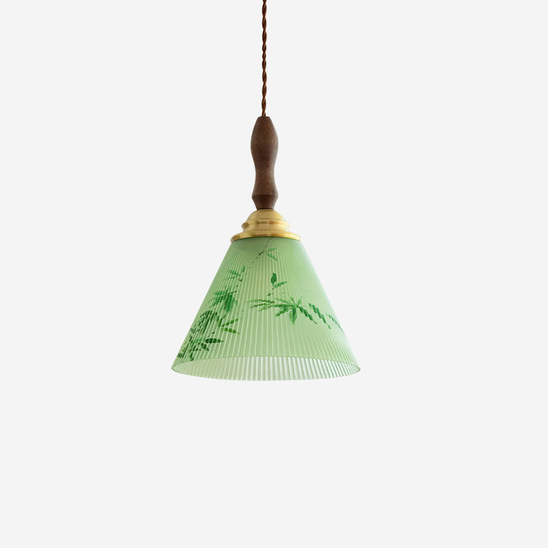 Royale Suspension Conique Botanique Verre