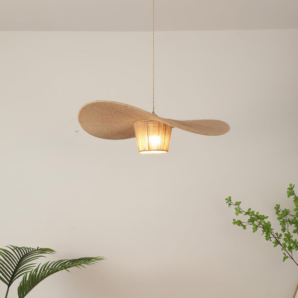 Suspension Rustique Chapeau Chanvre Suspension
