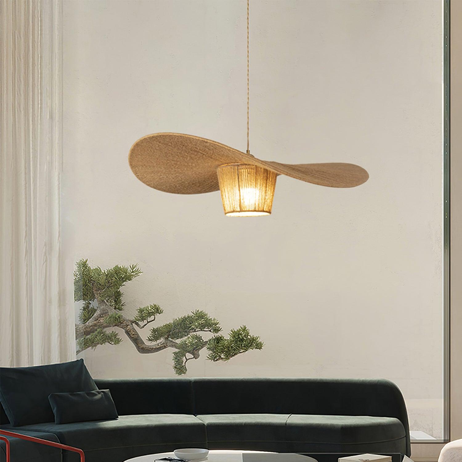 Suspension Rustique Chapeau Chanvre Suspension