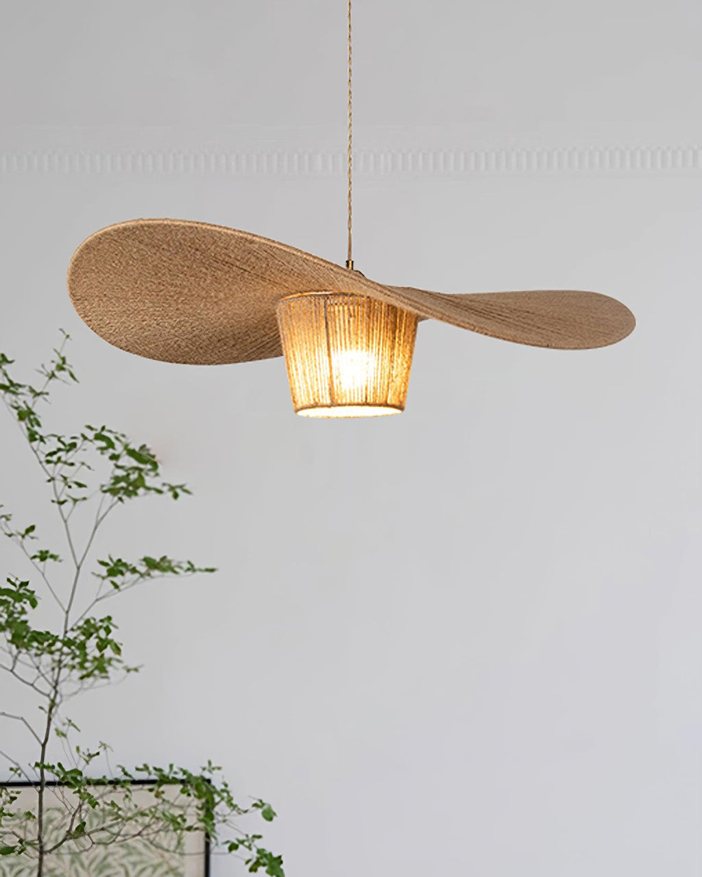Suspension Rustique Chapeau Chanvre Suspension