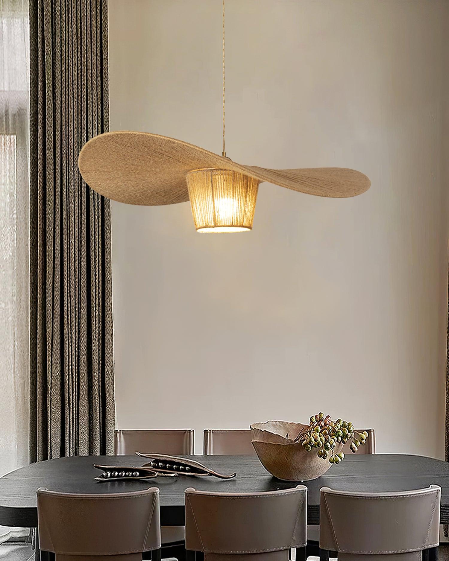 Suspension Rustique Chapeau Chanvre Suspension