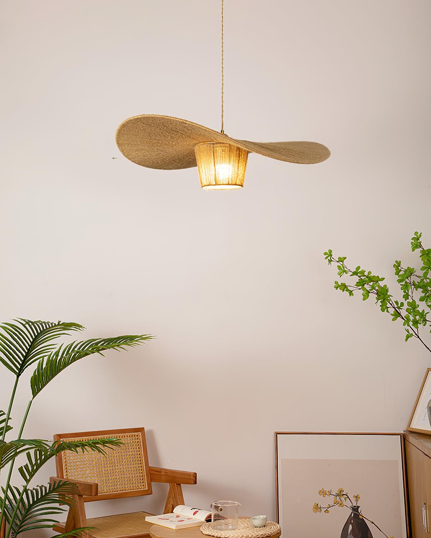 Rustique Chapeau Chanvre Suspension