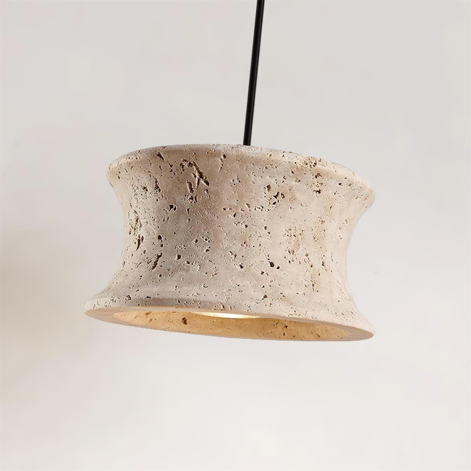 Suspension en travertin Ritta Suspension Travertin Sculptural