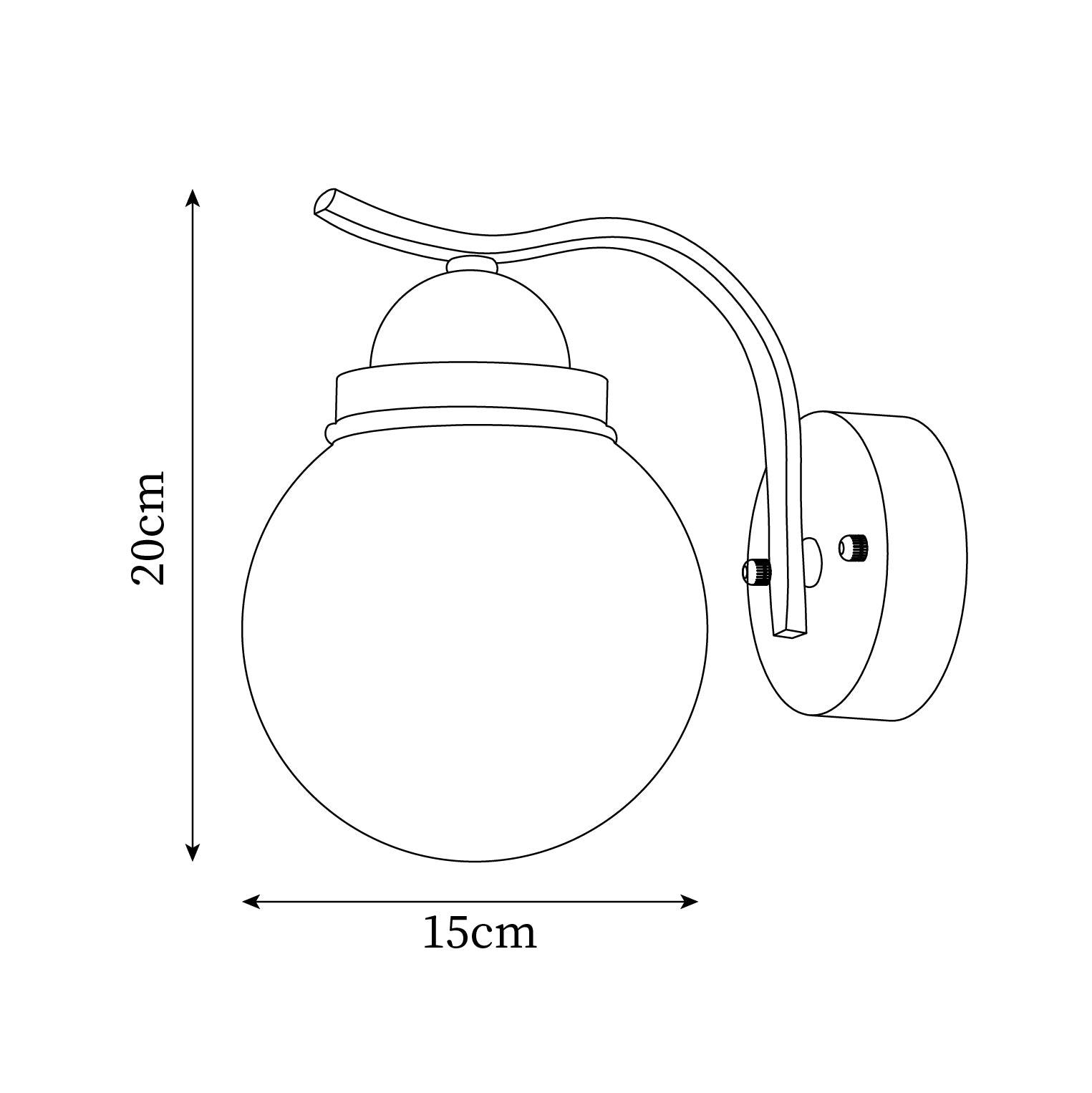 Saturn Applique Murale Globe Classique