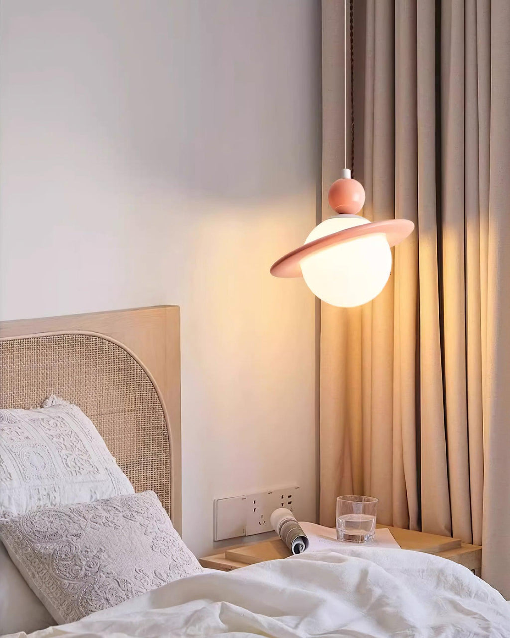 Lampe à poser Savie Lampe Suspendue Disque Ajustable Céleste