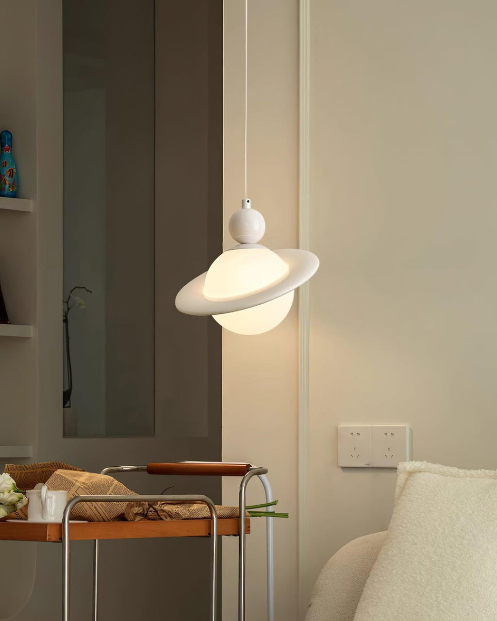 Lampe à poser Savie Lampe Suspendue Disque Ajustable Céleste