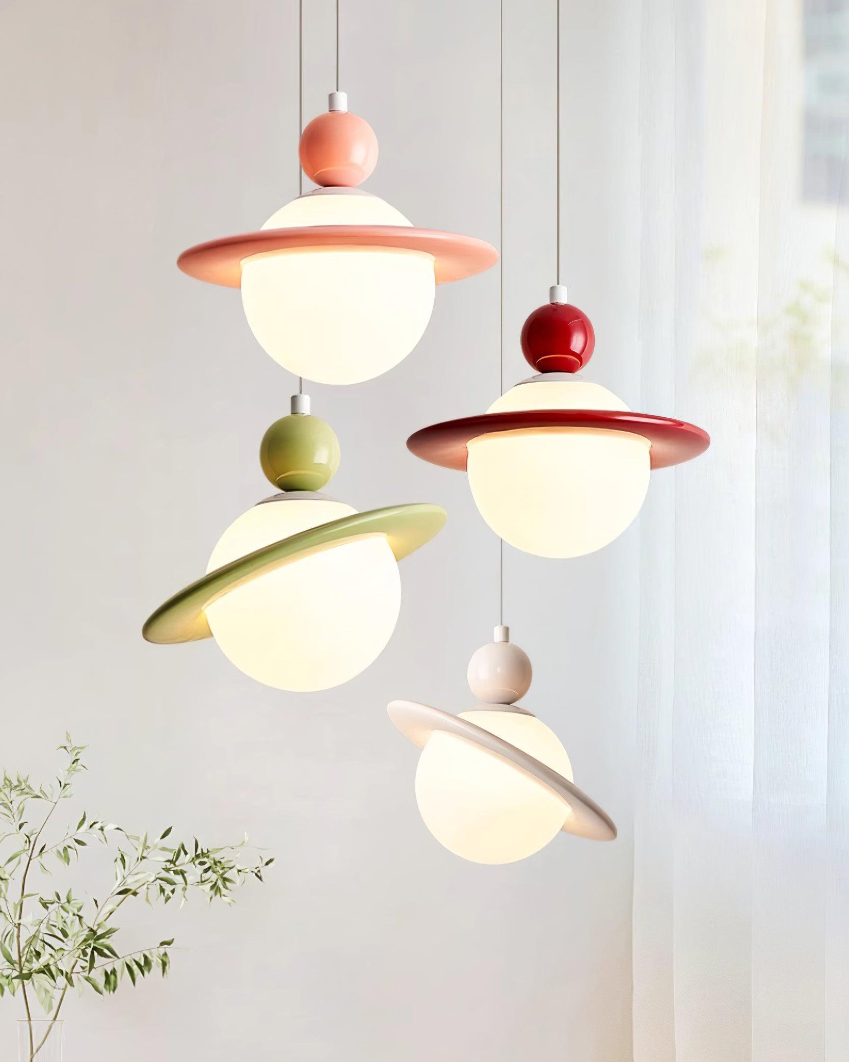Lampe à poser Savie Lampe Suspendue Disque Ajustable Céleste