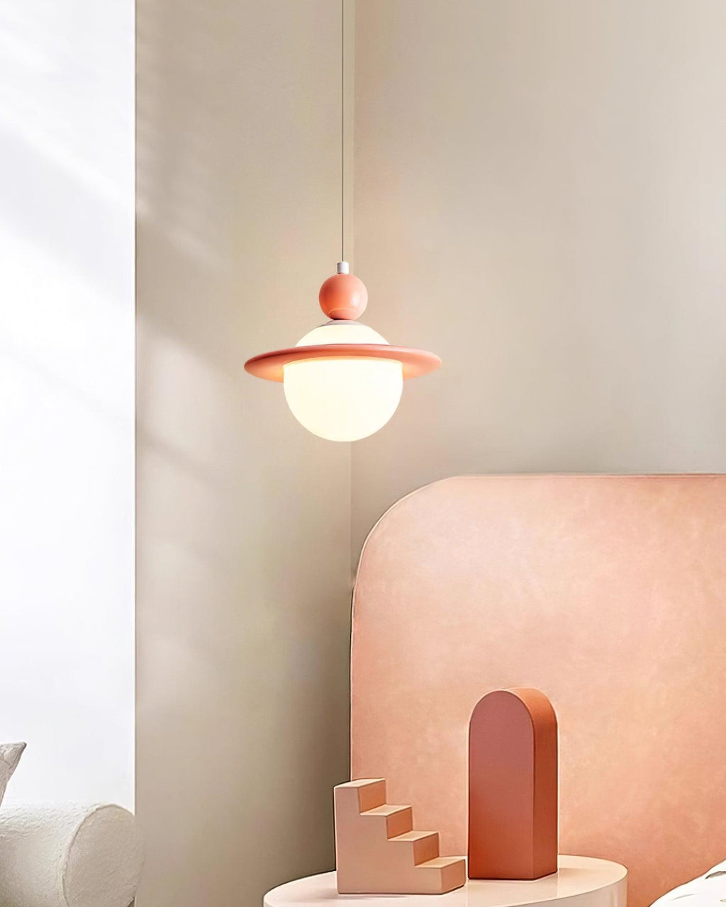 Lampe à poser Savie Lampe Suspendue Disque Ajustable Céleste