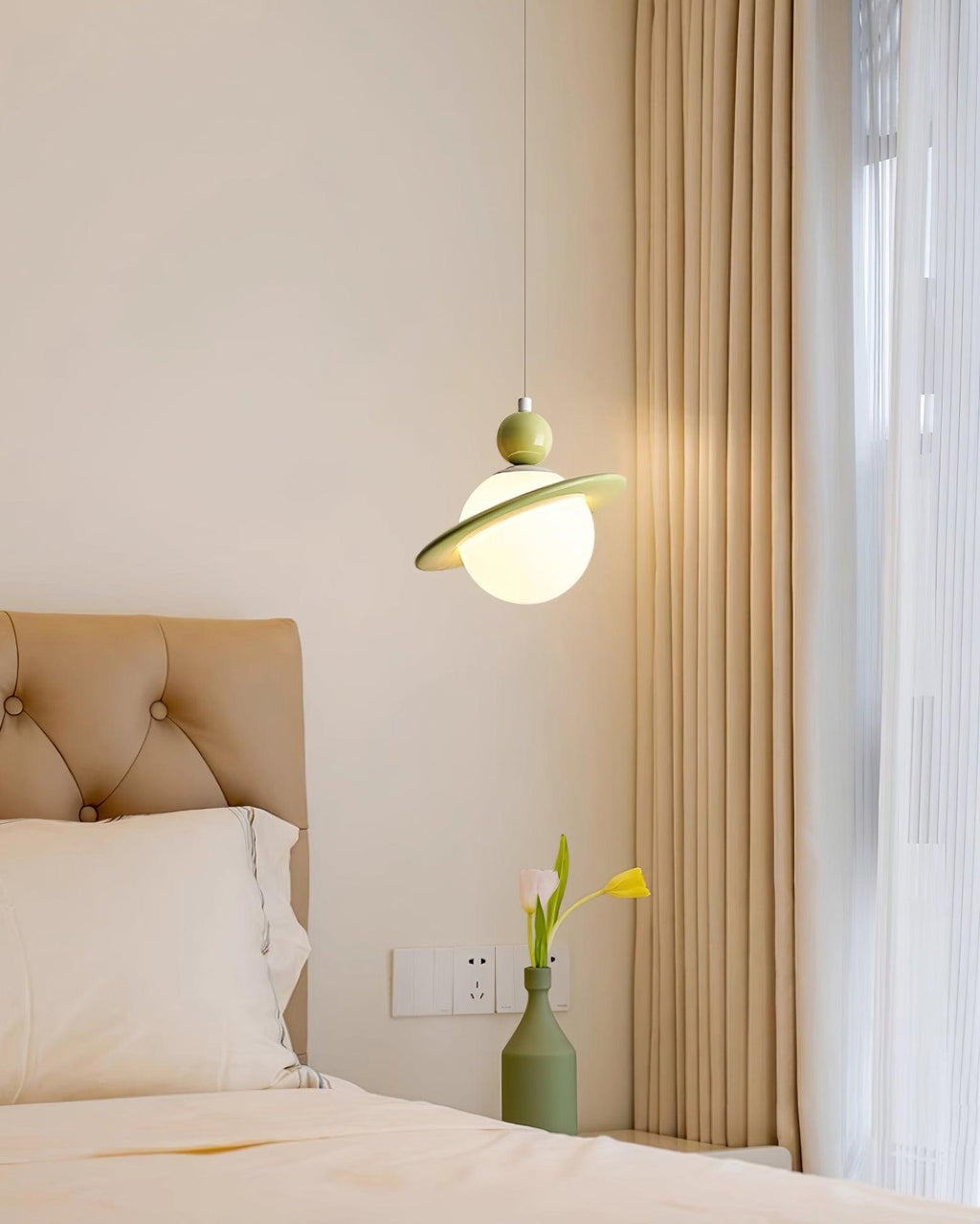 Lampe à poser Savie Lampe Suspendue Disque Ajustable Céleste