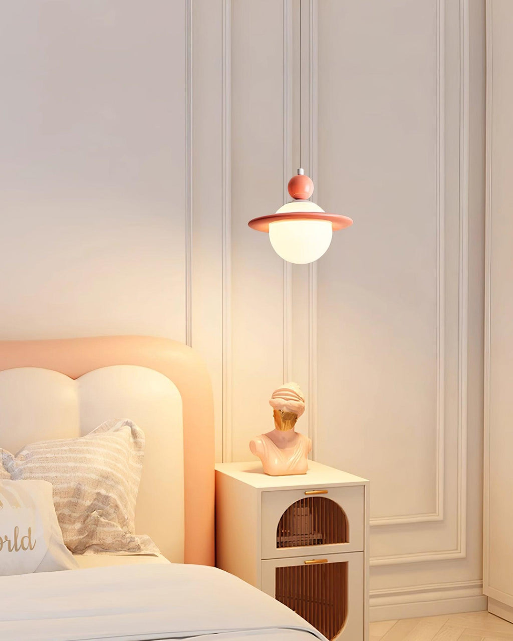 Lampe à poser Savie Lampe Suspendue Disque Ajustable Céleste