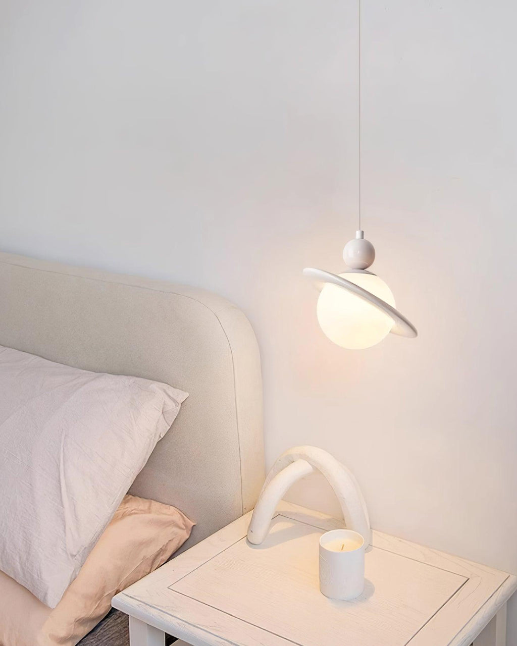 Lampe à poser Savie Lampe Suspendue Disque Ajustable Céleste