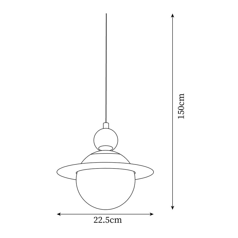 Lampe à poser Savie Lampe Suspendue Disque Ajustable Céleste