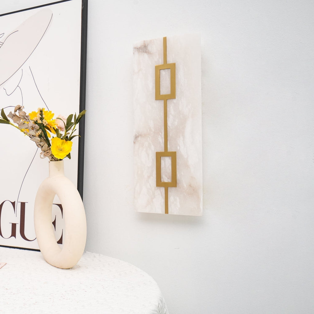 Alvelor Géométrique Albâtre Luminaire Mural