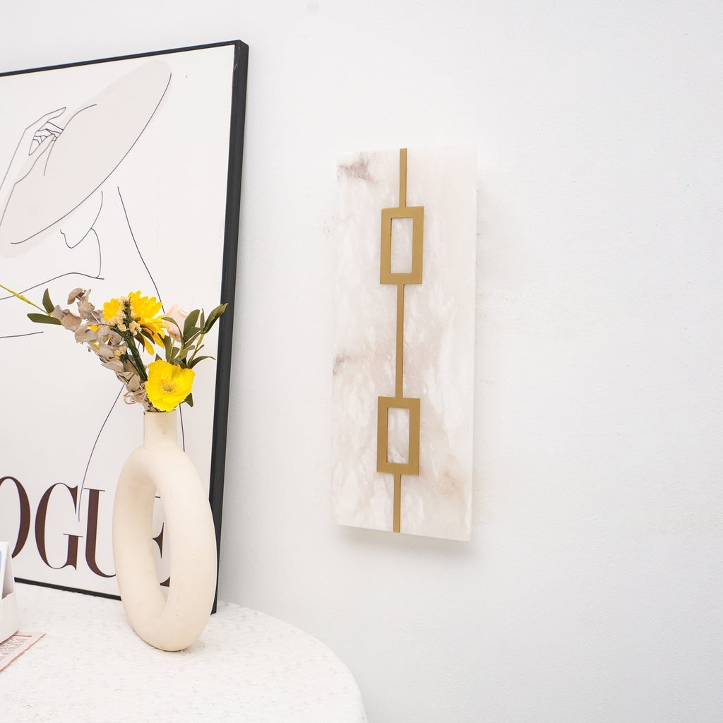 Alvelor Géométrique Albâtre Luminaire Mural