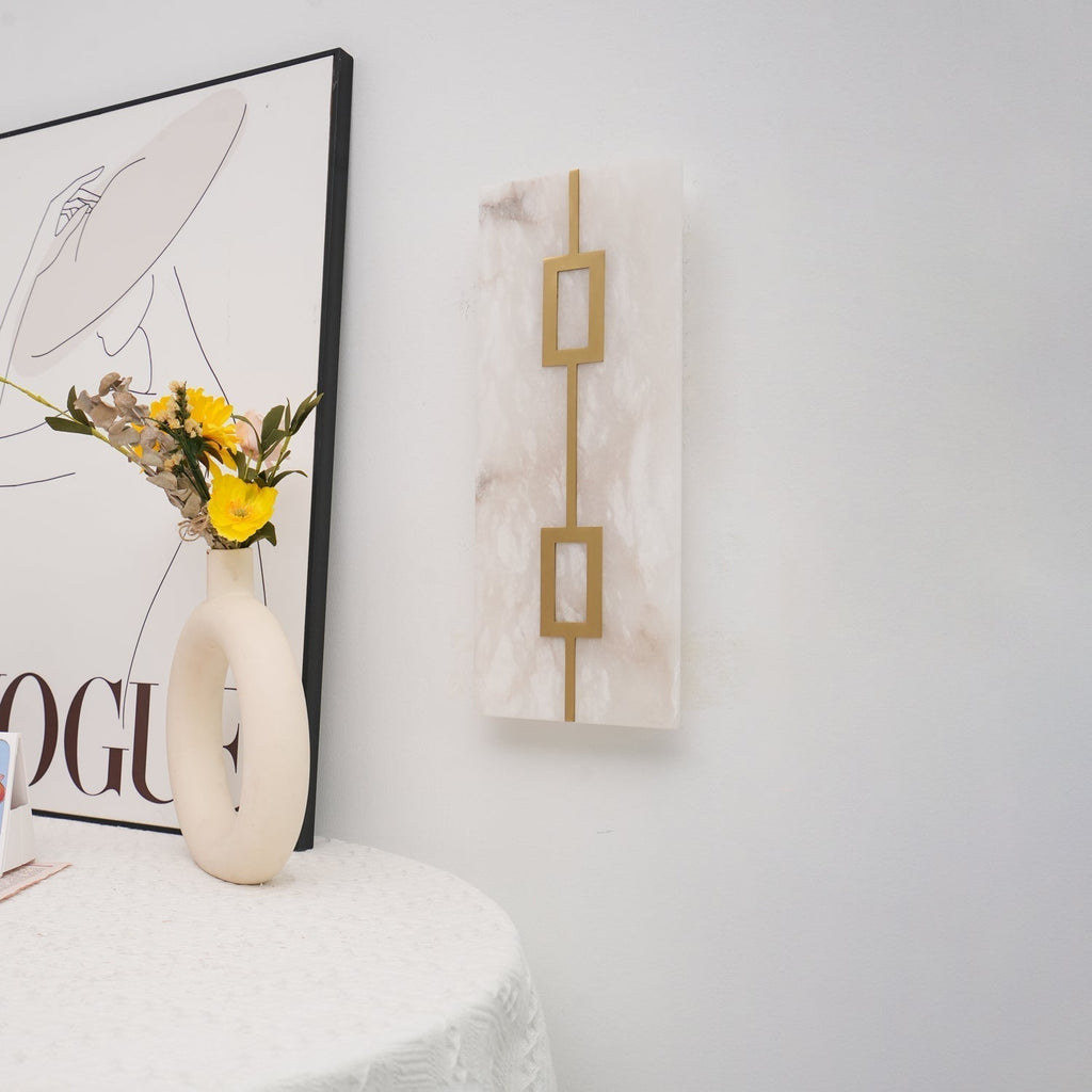 Alvelor Géométrique Albâtre Luminaire Mural