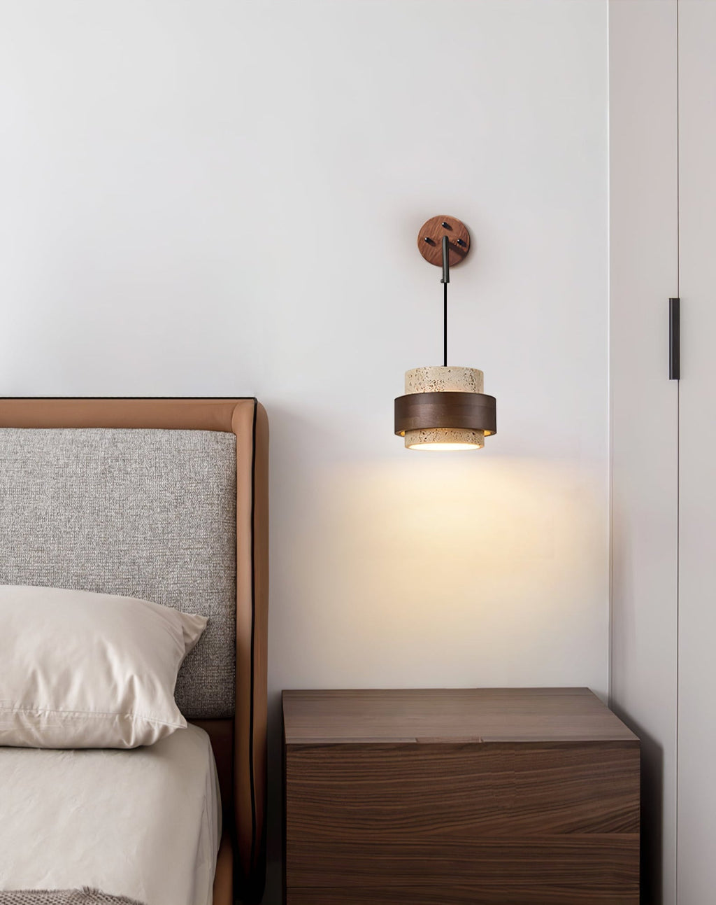 Alva Applique Murale en Travertin