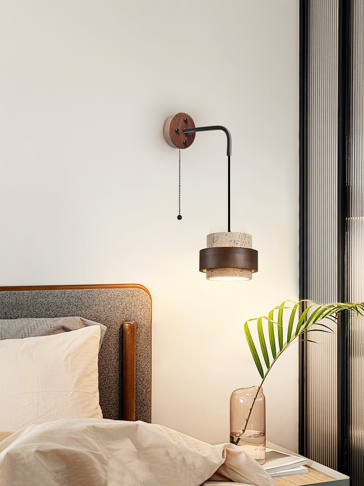 Alva Applique Murale en Travertin