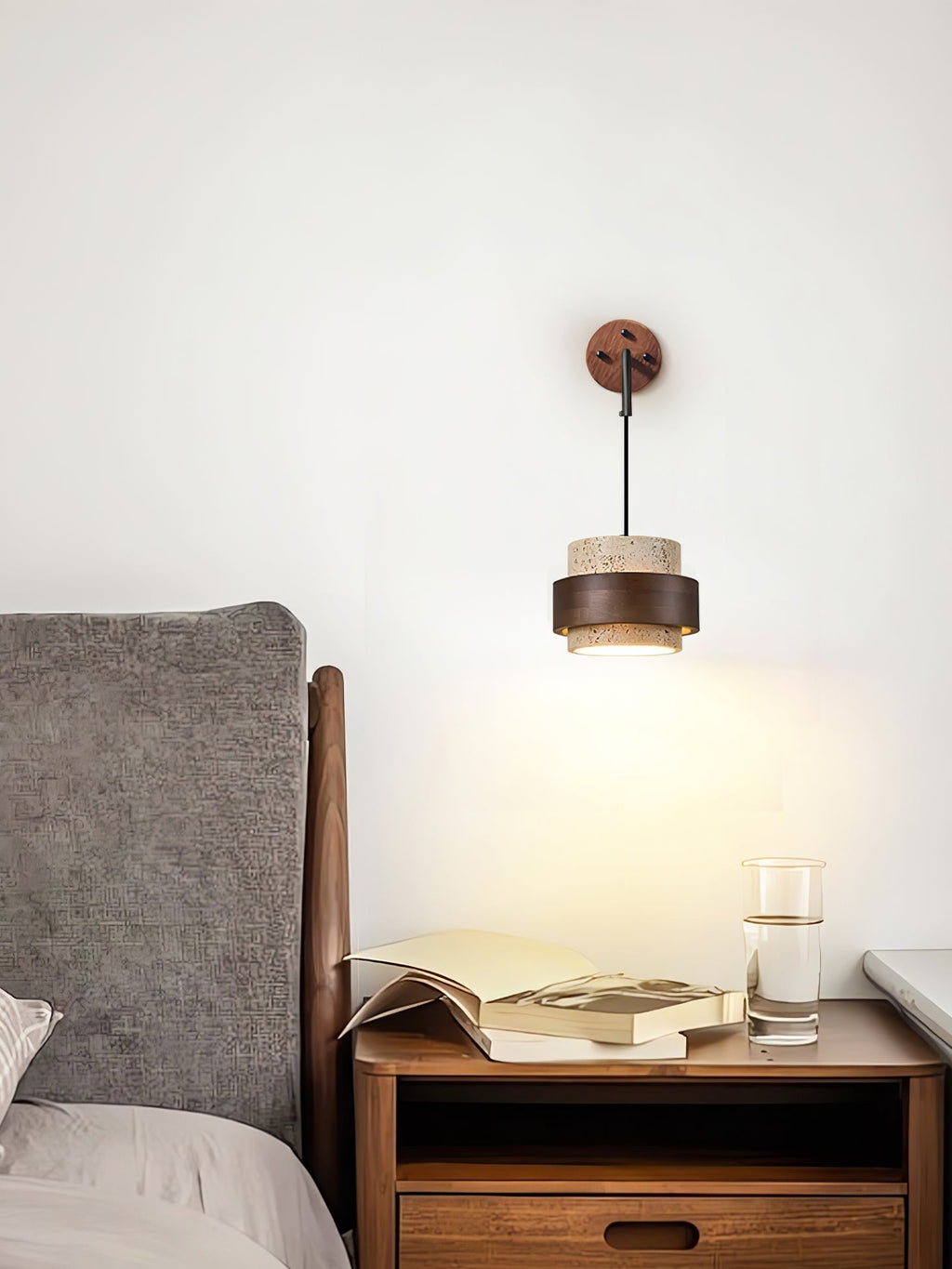 Alva Applique Murale en Travertin