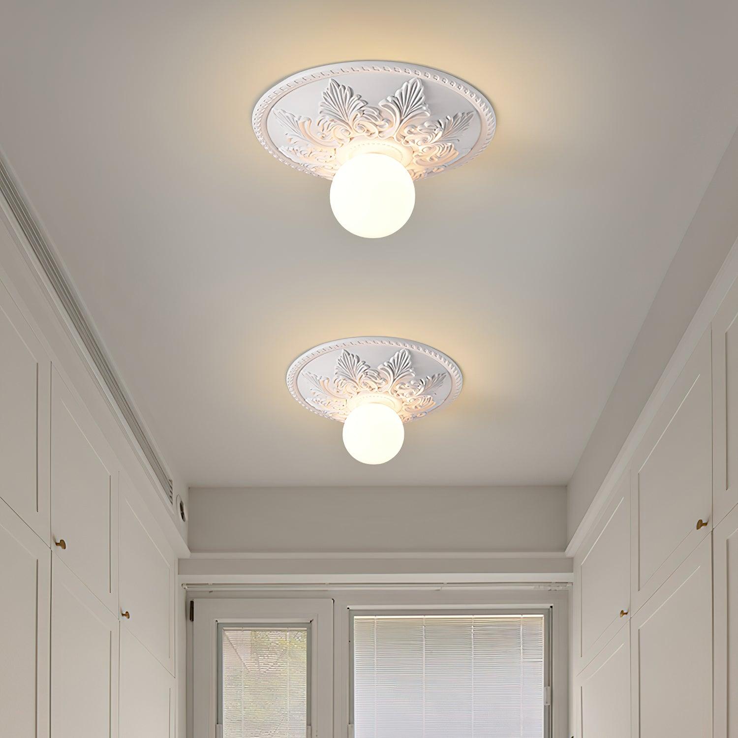 Luminaire en verre Aero Plafonnier Classique Globe en Résine et Verre