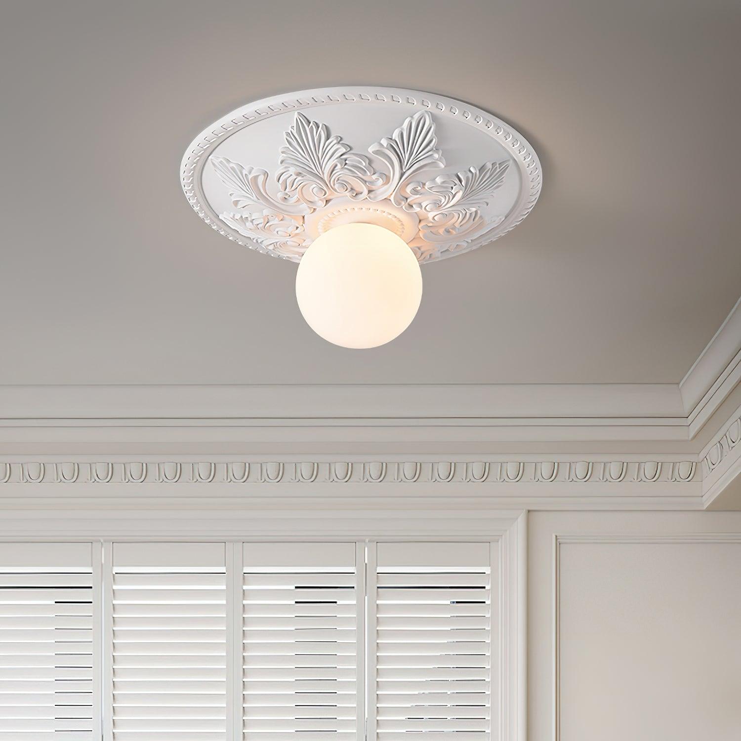 Luminaire en verre Aero Plafonnier Classique Globe en Résine et Verre