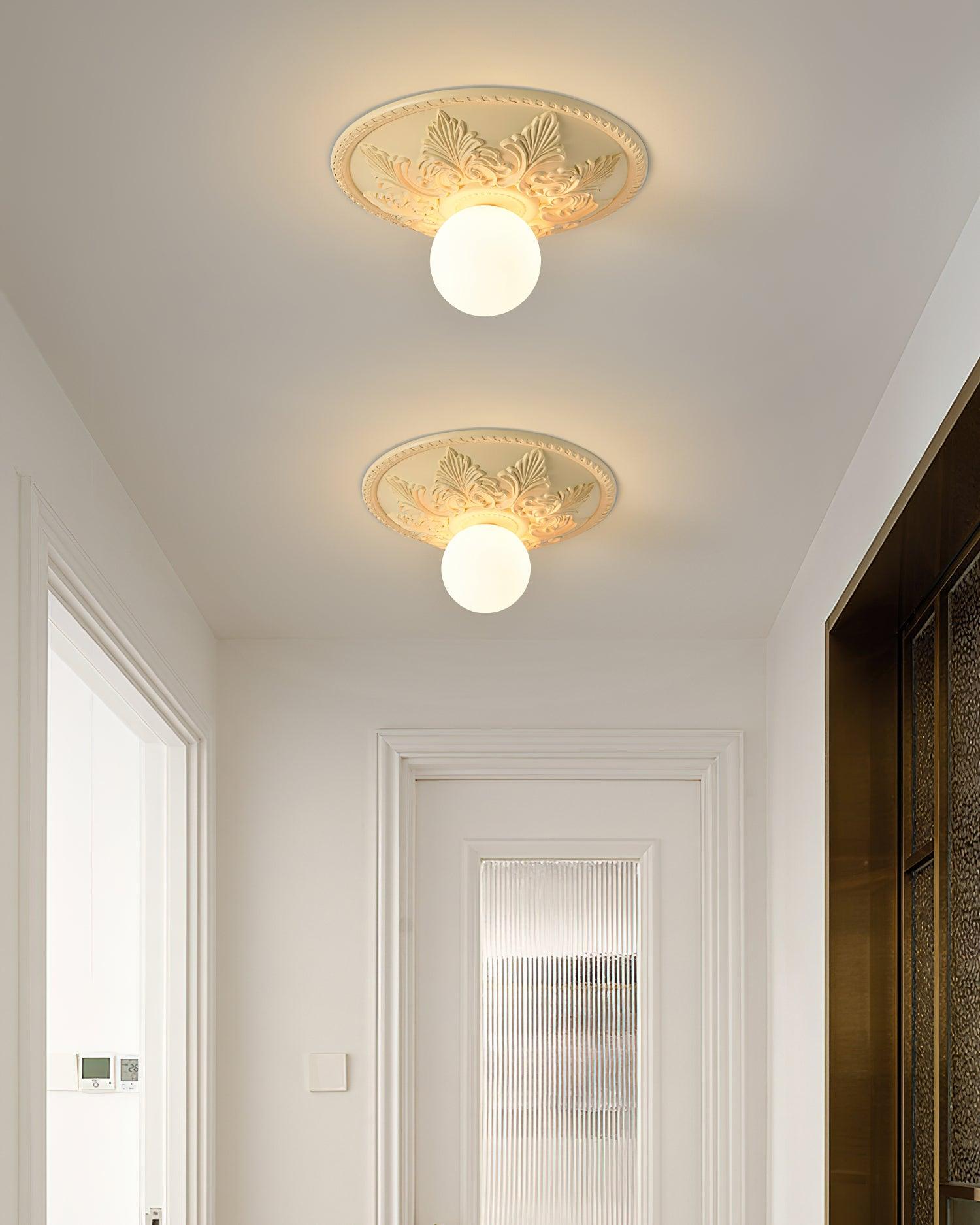 Luminaire en verre Aero Plafonnier Classique Globe en Résine et Verre