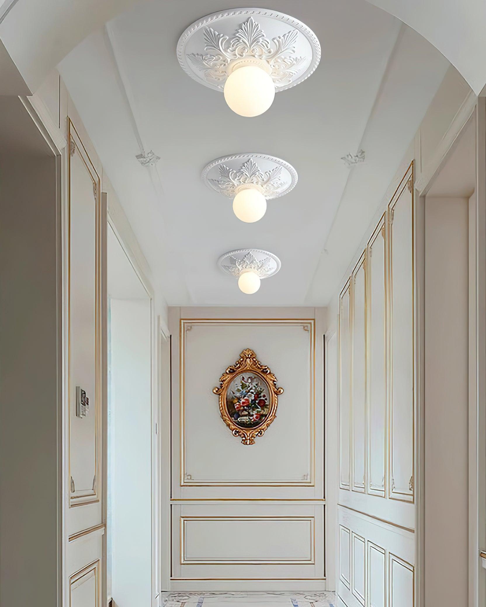Luminaire en verre Aero Plafonnier Classique Globe en Résine et Verre