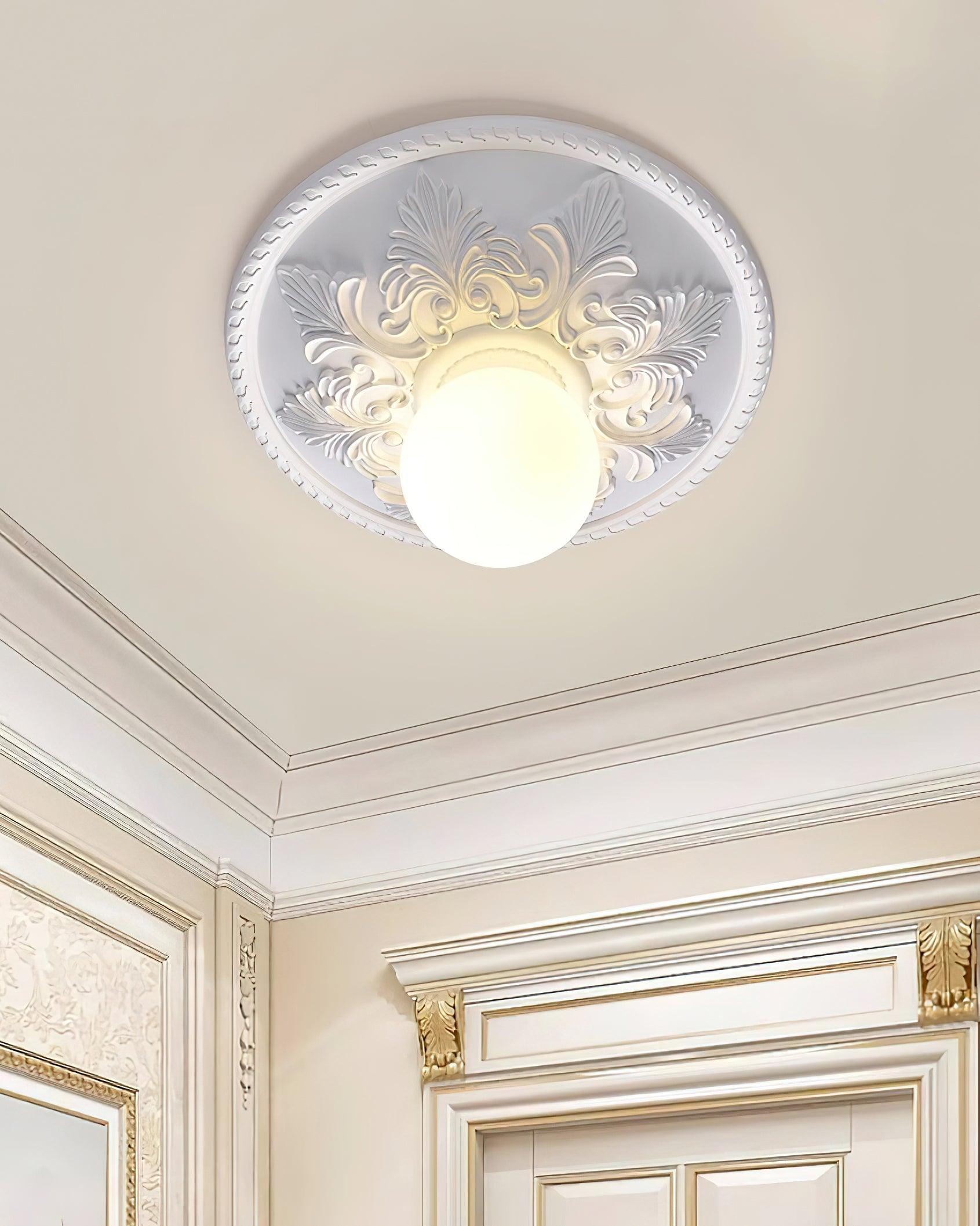 Luminaire en verre Aero Plafonnier Classique Globe en Résine et Verre