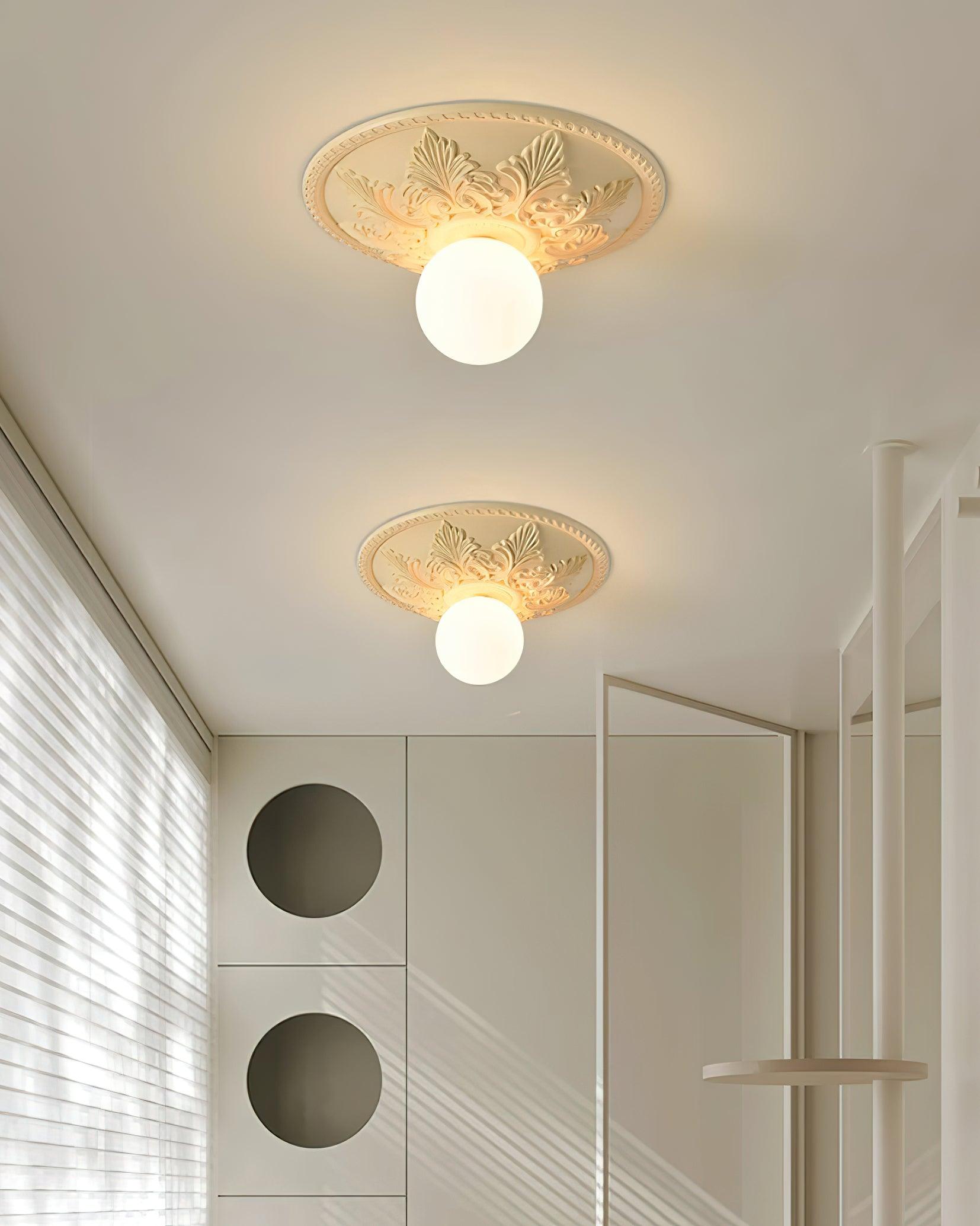 Luminaire en verre Aero Plafonnier Classique Globe en Résine et Verre
