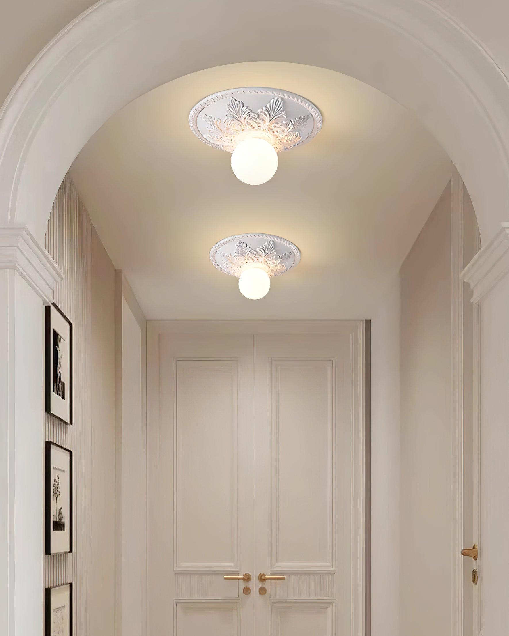 Luminaire en verre Aero Plafonnier Classique Globe en Résine et Verre