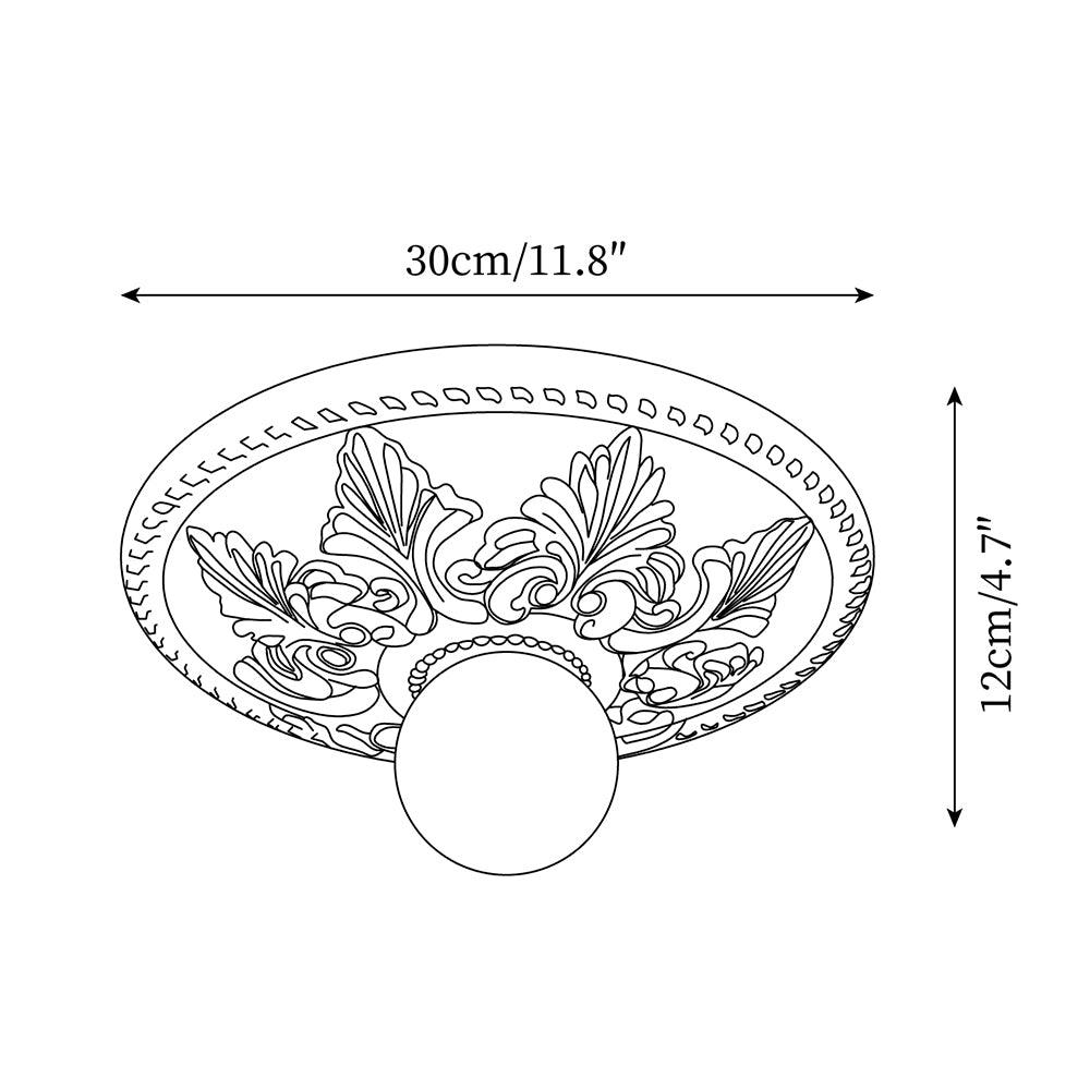 Luminaire en verre Aero Plafonnier Classique Globe en Résine et Verre