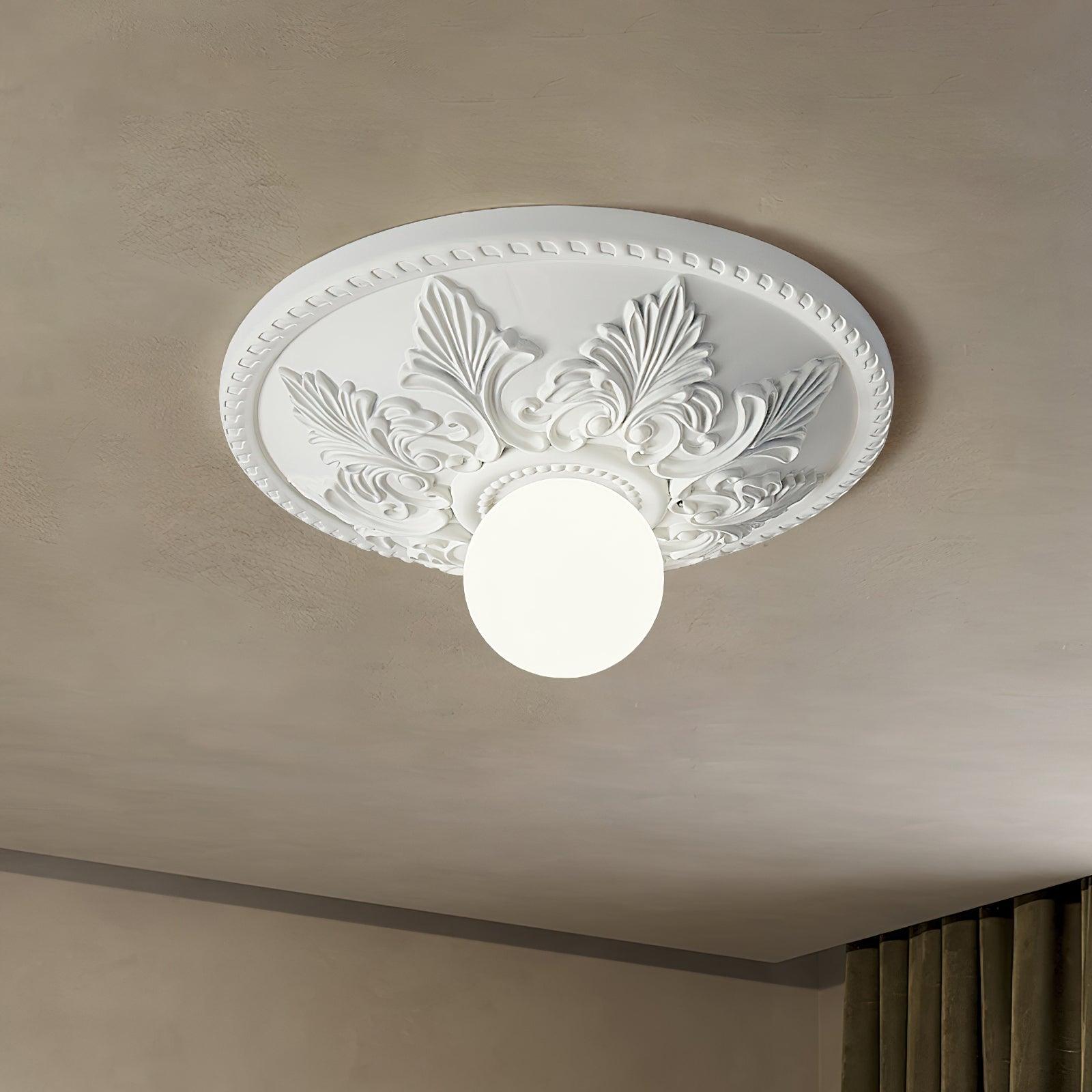 Luminaire en verre Aero Plafonnier Classique Globe en Résine et Verre