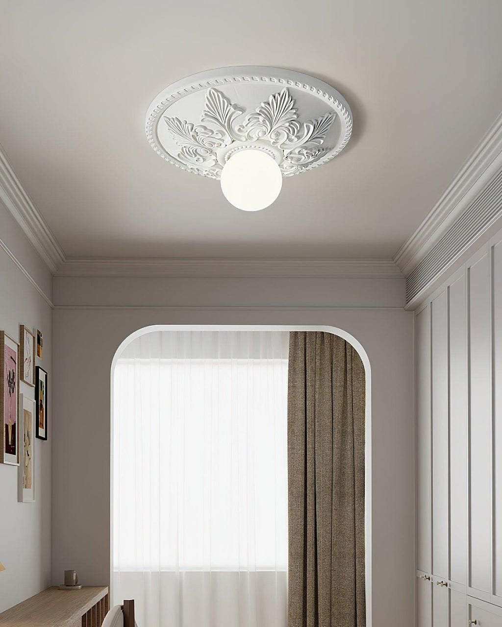 Luminaire en verre Aero Plafonnier Classique Globe en Résine et Verre