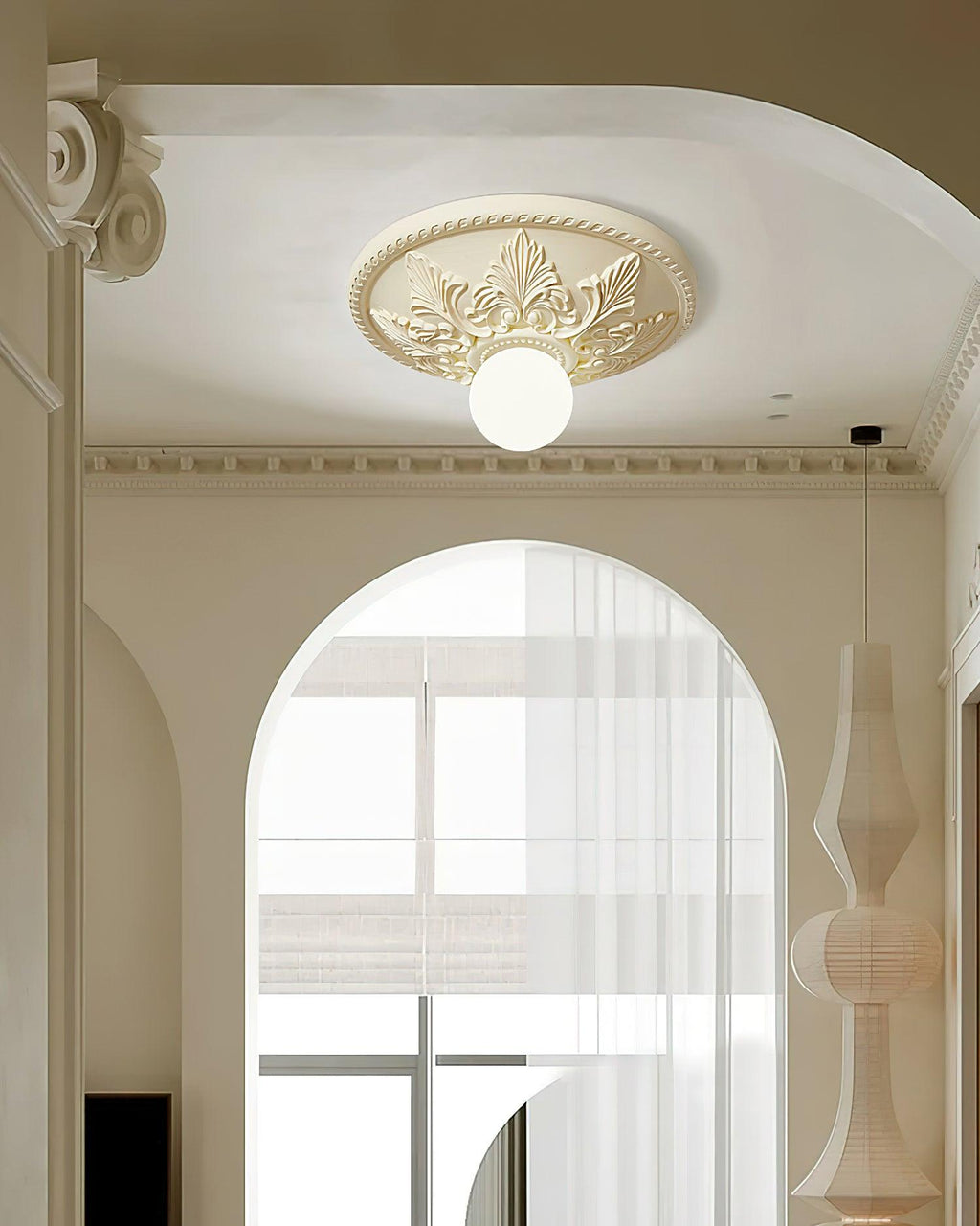 Luminaire en verre Aero Plafonnier Classique Globe en Résine et Verre