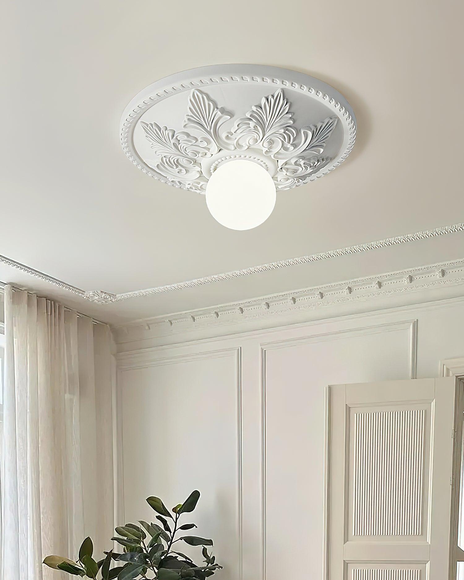 Luminaire en verre Aero Plafonnier Classique Globe en Résine et Verre