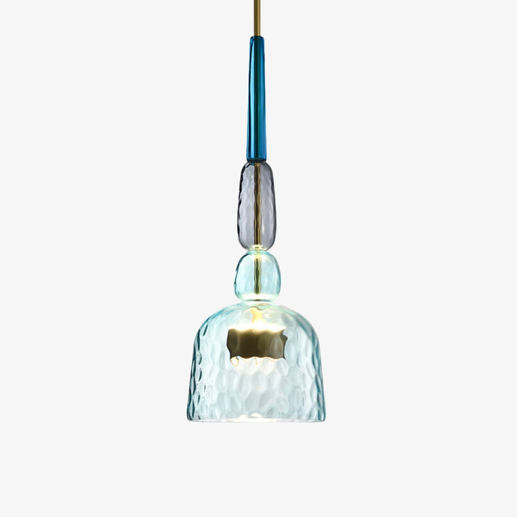 Suspension en verre Suspension design à LED en verre coloré Illumy