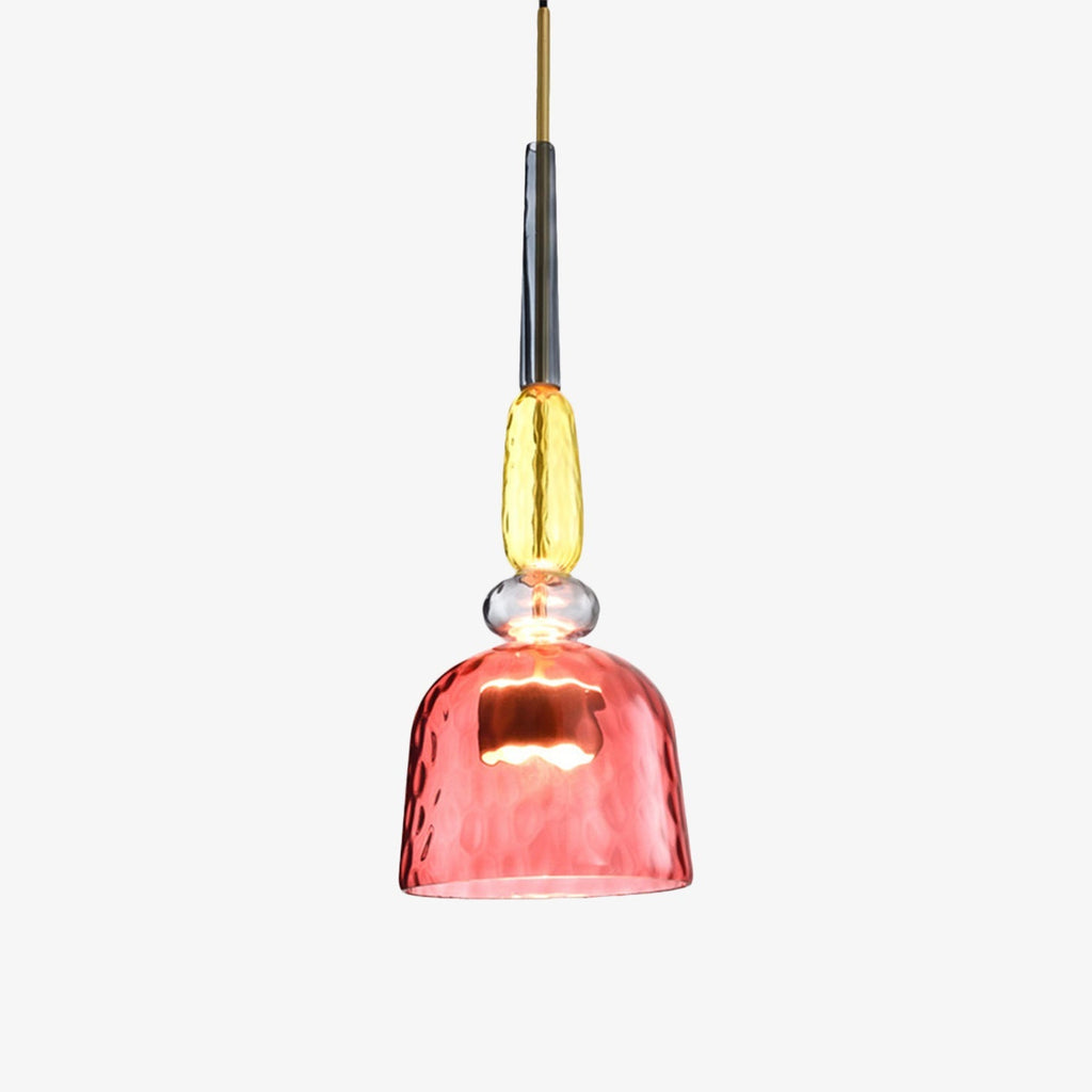 Suspension en verre Suspension design à LED en verre coloré Illumy